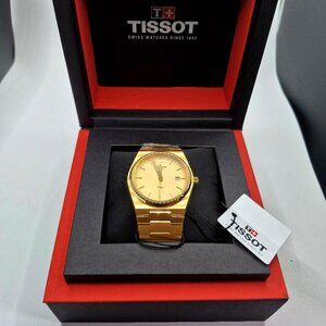 Tissot PRX 40mm Swiss-Made Quartz Watch - NIBT - GOLD Dial - T137.410.11.051.00